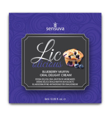 Пробник геля для минета Sensuva Lic-o-licious Blueberry Muffin (6 мл), маслянистый, без сахара