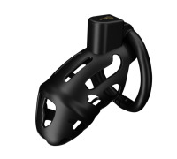 Клітка для пеніса LOCKINK SEVANDA Plastic Penis Chastity Cage, чорна, 3 кільця різних розмірів