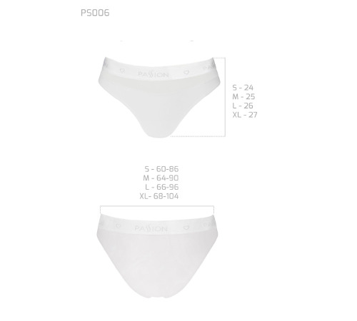 Трусики с прозрачной вставкой Passion PS006 PANTIES white, size XL