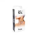 Чокер на шею Сердце Art of Sex - Paris, из натуральной кожи, Черный