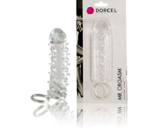 Насадка на член Dorcel Mr. Orgasm з кільцем для мошонки, ультрастімулюючий рельєф