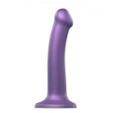 Насадка для страпона Strap-On-Me Mono Density Dildo Violet M, диам. 3,3см, однослойный силикон, гибк