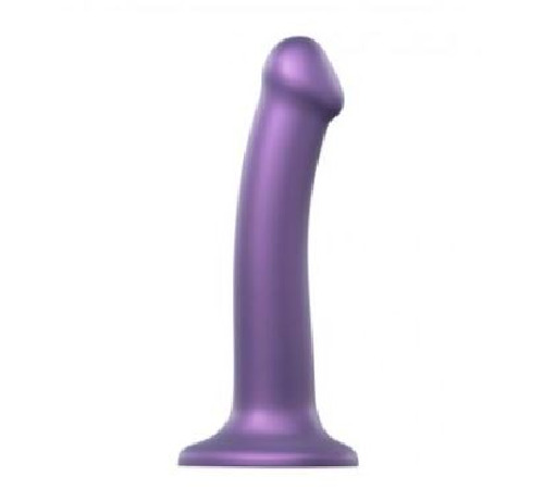 Насадка для страпона Strap-On-Me Mono Density Dildo Violet M, диам. 3,3см, однослойный силикон, гибк