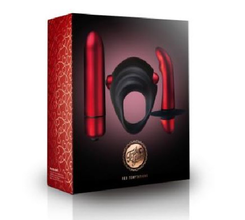 Вибронабор Rocks Off Truly Yours: вибропуля, эрекционное виброкольцо и стимулятор простаты