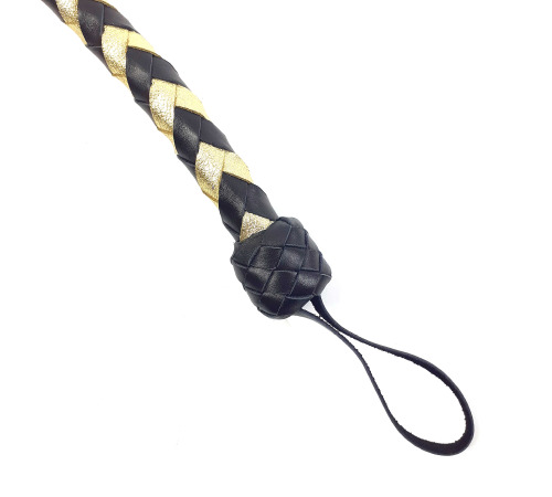Плеть Снек Ручная работа 90 см черно/золотая