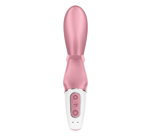 Смарт вибратор кролик Satisfyer Hug Me Pink, 2 мотора, диаметр 4,2см, широкая клиторальная часть