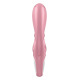 Смарт вибратор кролик Satisfyer Hug Me Pink, 2 мотора, диаметр 4,2см, широкая клиторальная часть