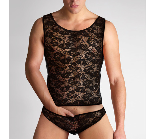 Прозрачный мужской кружевной набор 