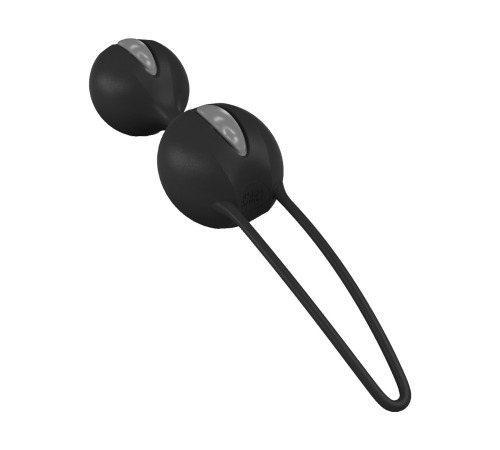 Вагинальные шарики Fun Factory SMARTBALLS DUO, черно-серые, 2 шт, диаметр 3,2 и 3,6 см