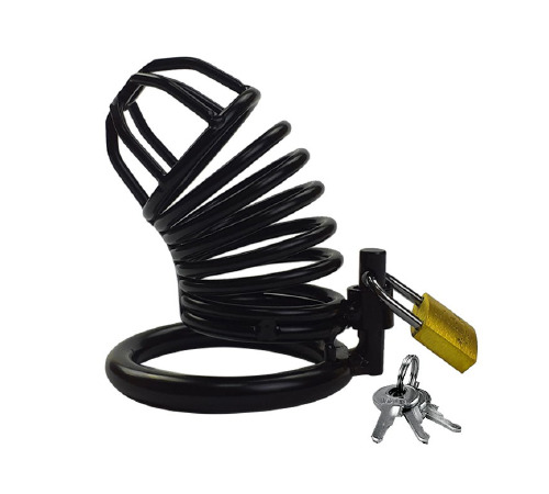 Пояс вірності чоловічий, модель А, 45 мм діаметр кільця ЧОРНИЙ