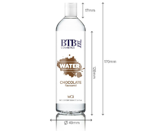 Смазка на водной основе BTB FLAVORED CHOCOLATE с ароматом шоколада (250 мл)