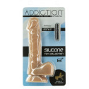 Гибкий фаллоимитатор на присоске ADDICTION — ANDREW 8″ Silicone Dong — Caramel, вибропуля в подарок