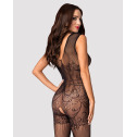 Бодистокинг Obsessive Bodystocking F234 S/M/L, абстрактный рисунок, глубокое декольте