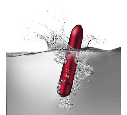 Вибропуля Rocks Off RO-90mm 10 Speed Scarlet Velvet матовая, 10 режимов работы, на батарейке