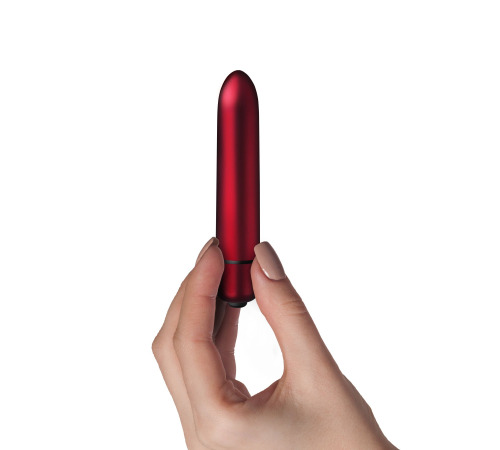 Вибропуля Rocks Off RO-90mm 10 Speed Scarlet Velvet матовая, 10 режимов работы, на батарейке