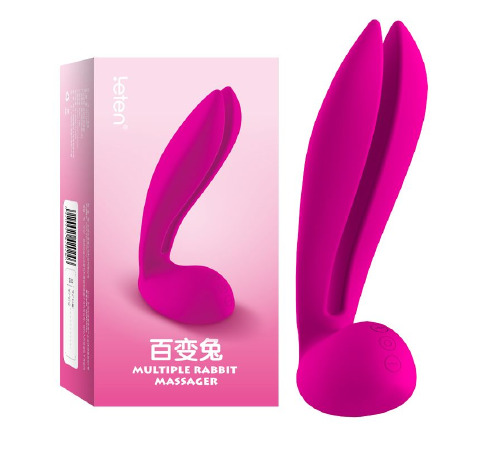 Вибромассажер кролик Leten Multi Rabbit, три вибромотора, гибкие ушки, 7 режимов работы