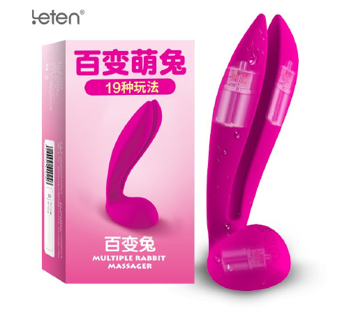 Вибромассажер кролик Leten Multi Rabbit, три вибромотора, гибкие ушки, 7 режимов работы