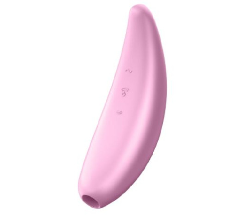 Мощный вакуумный клиторальный стимулятор Satisfyer Curvy 3+ с управлением через интернет