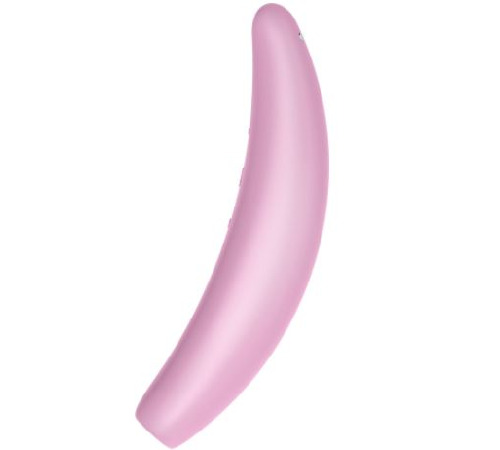 Мощный вакуумный клиторальный стимулятор Satisfyer Curvy 3+ с управлением через интернет