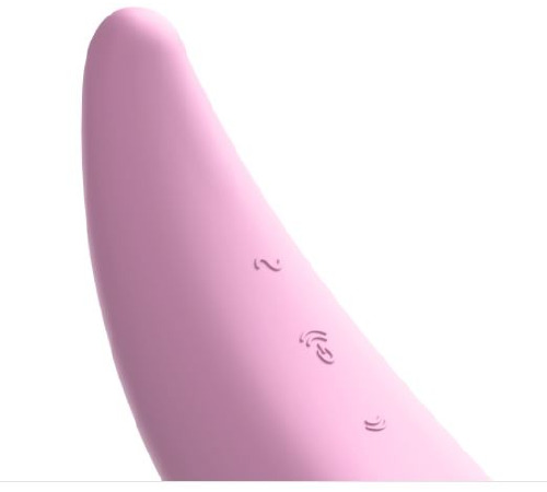 Мощный вакуумный клиторальный стимулятор Satisfyer Curvy 3+ с управлением через интернет