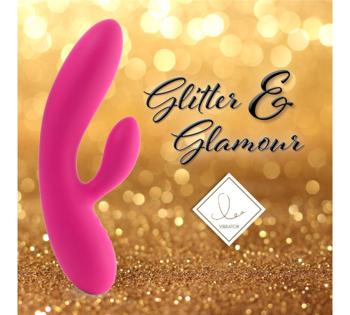 Гибкий вибратор кролик с двумя моторами FeelzToys Lea Rabbit Vibrator Rubine Red