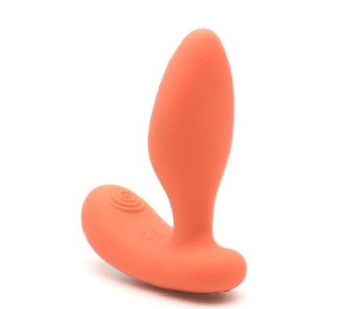 Вібропробка і масажер простати 2-в-1 KISTOY Gordon Orange з пультом ДК, гнучка ніжка