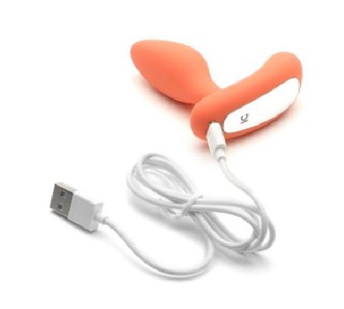 Вібропробка і масажер простати 2-в-1 KISTOY Gordon Orange з пультом ДК, гнучка ніжка