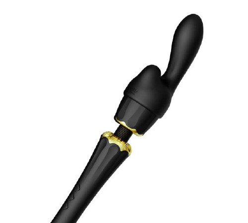 Вибратор микрофон с насадками Zalo Kyro Wand Obsidian Black
