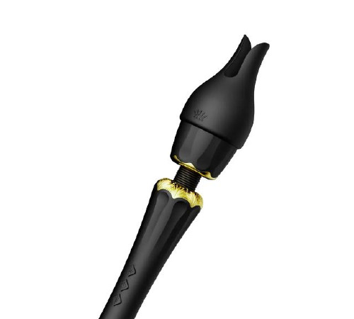 Вибратор микрофон с насадками Zalo Kyro Wand Obsidian Black