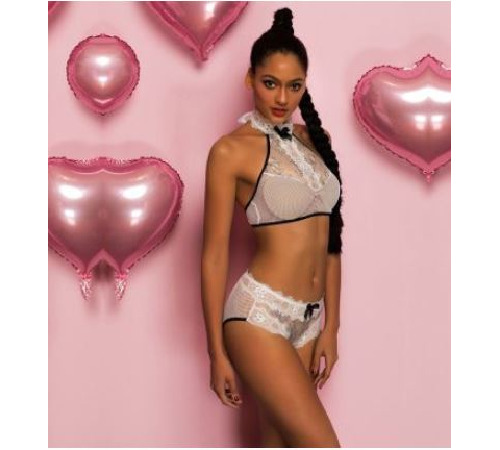 Кружевной эротический комплект с топом S/M