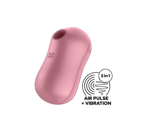 Вакуумный стимулятор с вибрацией Satisfyer Cotton Candy Light Red