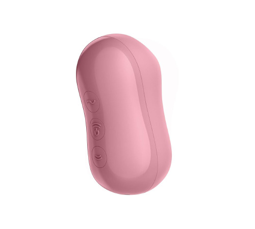 Вакуумный стимулятор с вибрацией Satisfyer Cotton Candy Light Red