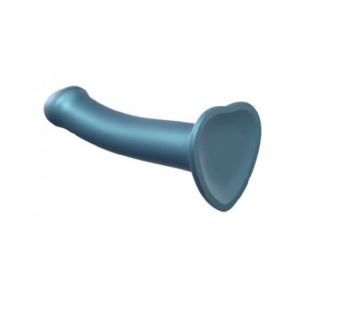 Насадка для страпону Strap-On-Me Mono Density Dildo M Blue, діам. 3,3 см, одношаровий силікон, гнучк