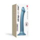 Насадка для страпону Strap-On-Me Mono Density Dildo M Blue, діам. 3,3 см, одношаровий силікон, гнучк