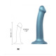 Насадка для страпону Strap-On-Me Mono Density Dildo M Blue, діам. 3,3 см, одношаровий силікон, гнучк