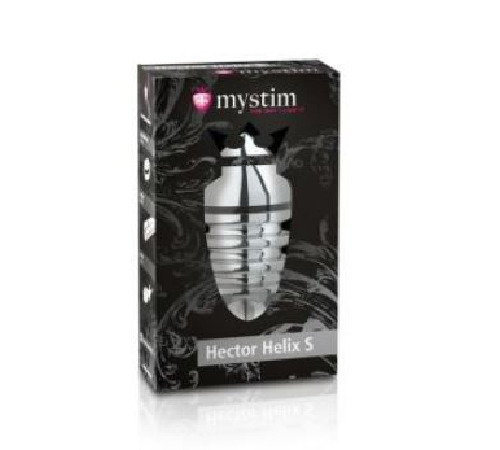 Металева анальна пробка Mystim Hector Helix S для електростимулятора, діаметр 4 см