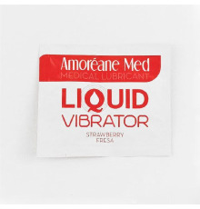 Пробник лубриканта с эффектом вибрации Amoreane Med Liquid Vibrator Strawberry (2 мл)