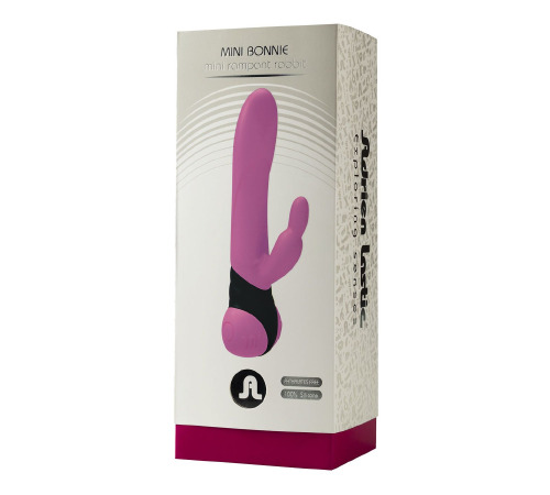 Вибратор с вращением ствола Adrien Lastic Mini Bonnie с петелькой для пальчика
