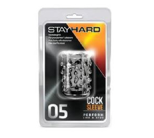 Насадка STAY HARD - COCK SLEEVE 05, CLEAR