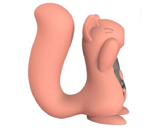 Вакуумный стимулятор с вибрацией KISTOY Miss UU Orange, игрушка 2-в-1