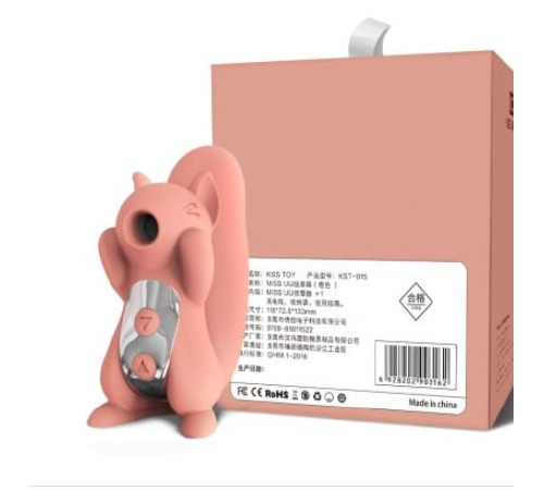 Вакуумный стимулятор с вибрацией KISTOY Miss UU Orange, игрушка 2-в-1