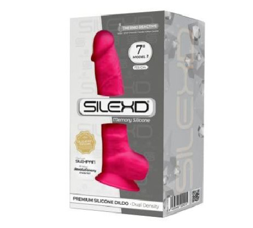 Фаллоимитатор SilexD Johnny Pink (MODEL 1 size 7in), двухслойный, силикон+Silexpan, диаметр 3,8см