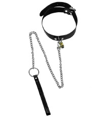 Ошейник с колокольчиками и поводком-цепочкой