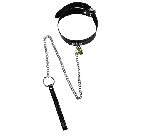 Ошейник с колокольчиками и поводком-цепочкой