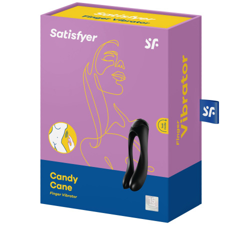 Вибратор на палец Satisfyer Candy Cane Black