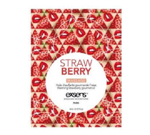 Пробник массажного масла EXSENS Strawberry 3мл