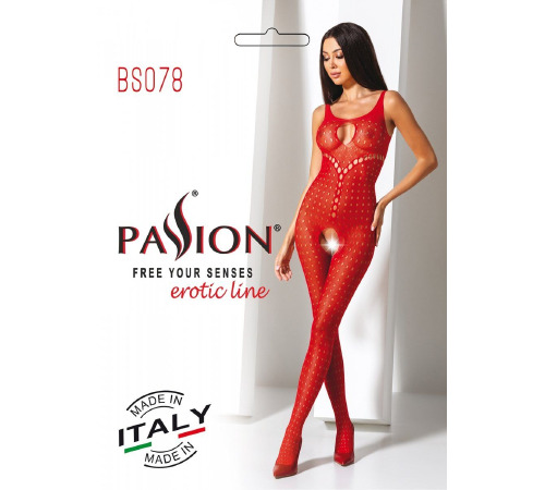 Бодистокинг с доступом к интимным местам Passion BS078 red