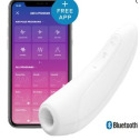Вакуумный клиторальный стимулятор Satisfyer Curvy 1+ White с управлением через интернет