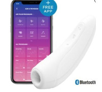 Вакуумний кліторальний стимулятор Satisfyer Curvy 1+ White з керуванням через інтернет