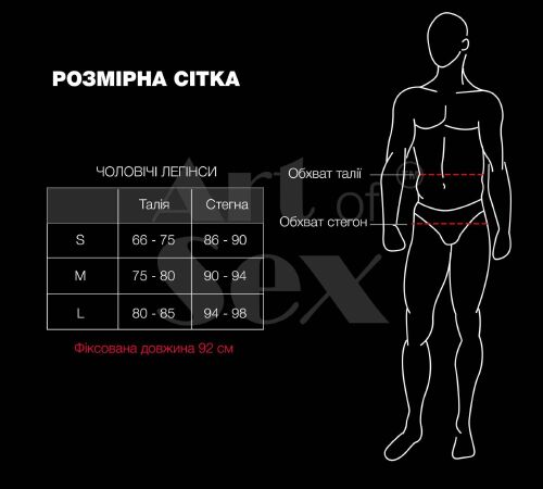 Мужские леггинсы Art of Sex - Matthias, цвет черный с матовым эффектом, размер L